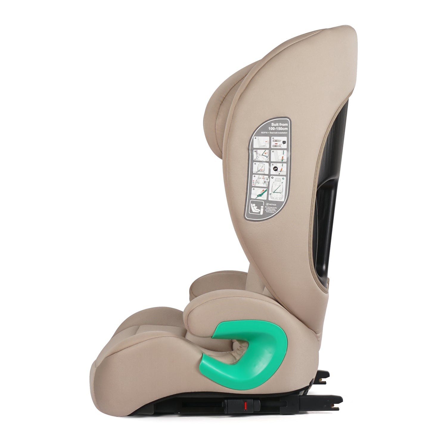 Stepup i-Size ISOFIX High-Back Booster – Latte Beige, 4-12 Years