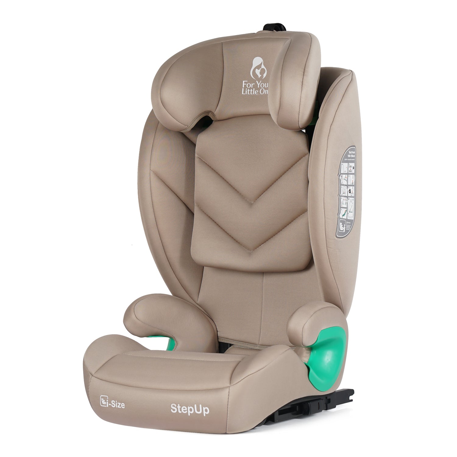 Stepup i-Size ISOFIX High-Back Booster – Latte Beige, 4-12 Years