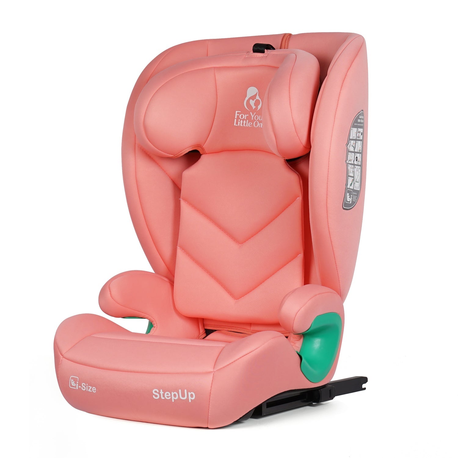 Stepup i-Size ISOFIX High-Back Booster – Blush Rose, 4-12 Years
