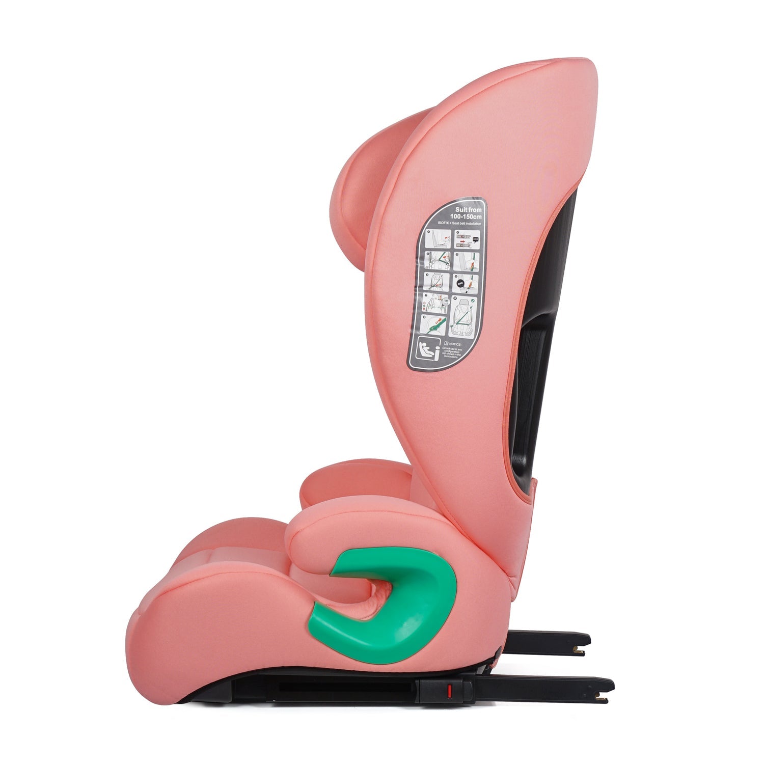 Stepup i-Size ISOFIX High-Back Booster – Blush Rose, 4-12 Years