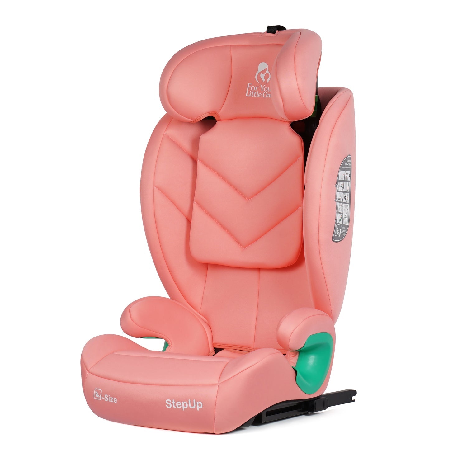 Stepup i-Size ISOFIX High-Back Booster – Blush Rose, 4-12 Years