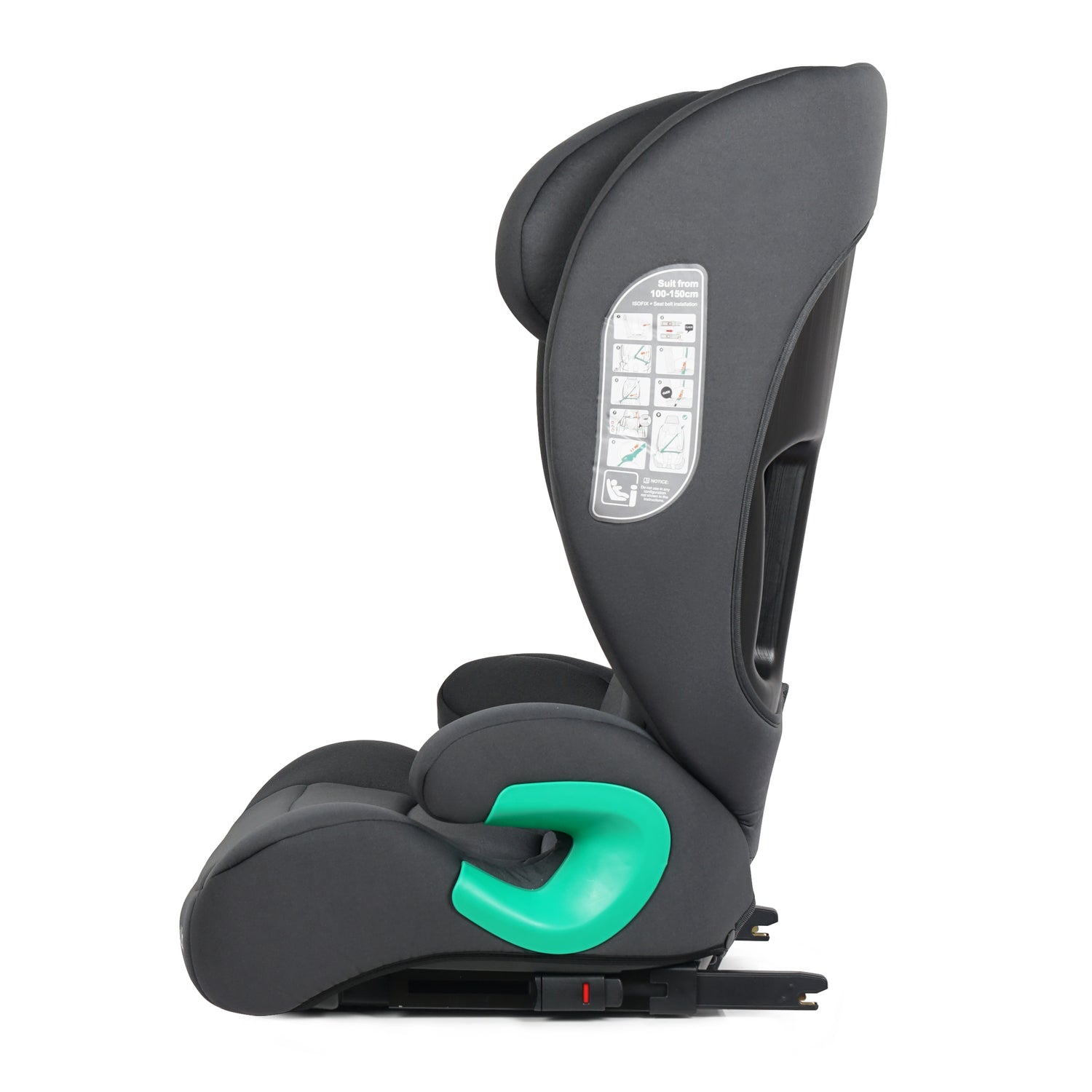 Stepup i-Size ISOFIX High-Back Booster – Slate Mist, 4-12 Years