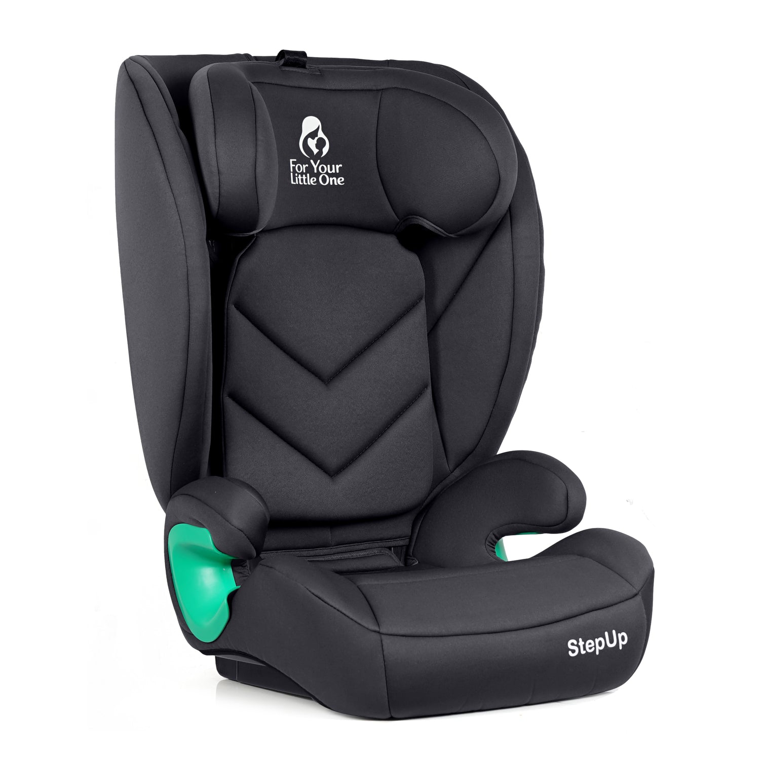 Stepup i-Size Belted High-Back Booster – Midnight Black, 4-12 Years