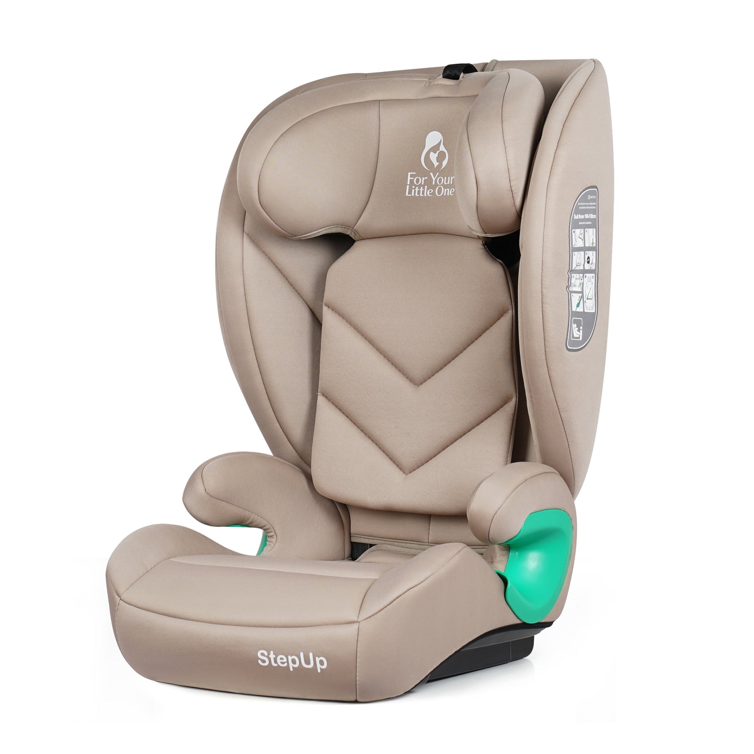 Stepup i-Size Belted High-Back Booster – Latte Beige, 4-12 Years