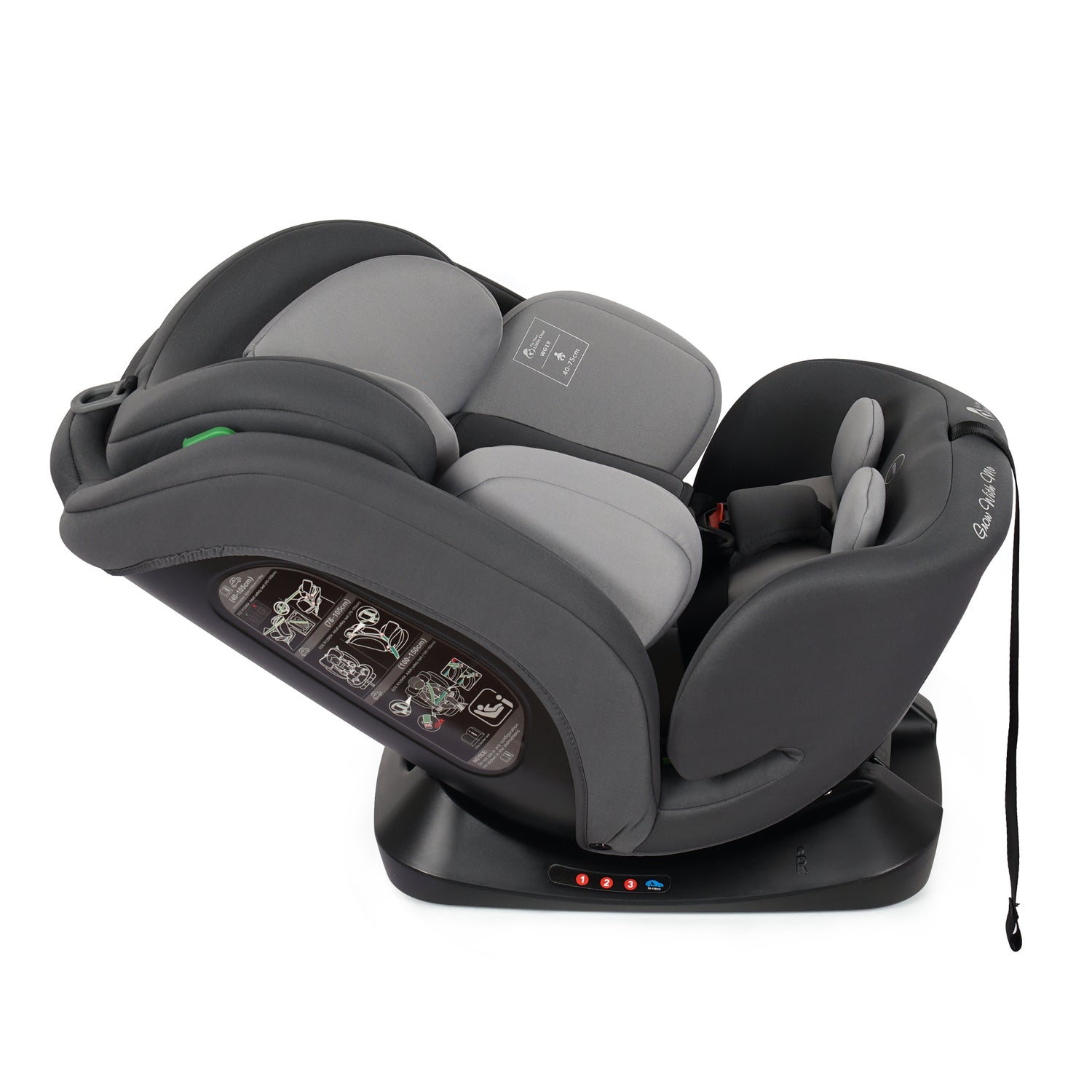GrowWithMe i-Size Car Seat – Slate Mist, Birth to 12 Years