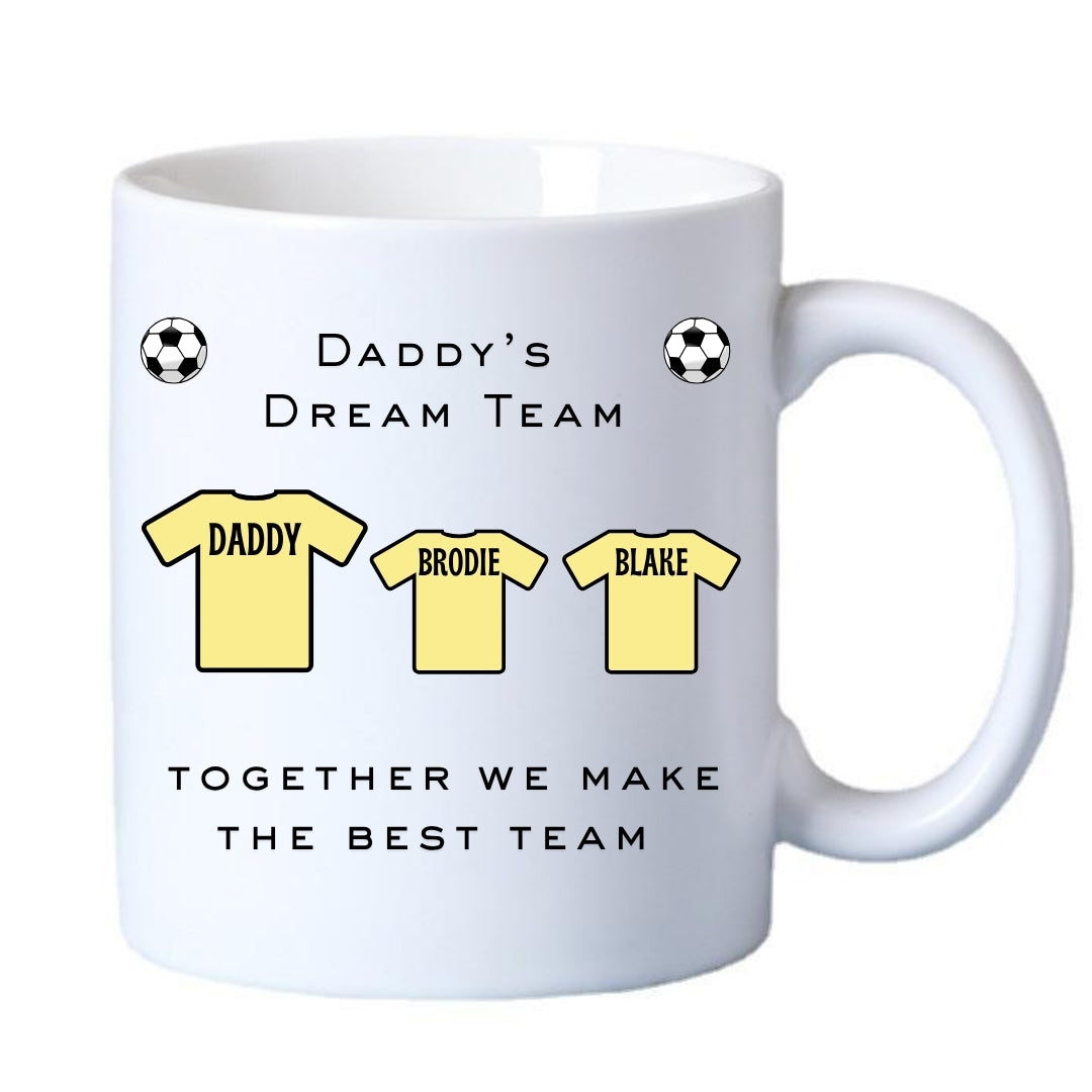 Personalised Daddy's Team Football Mug