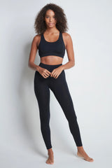 Women's Black Leggings – Micro Modal, High Rise, Made in UK
