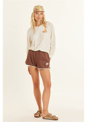Sisstrevolution Women's Nani Fleece Shorts, Dolphin Hem