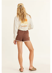 Sisstrevolution Women's Nani Fleece Shorts, Dolphin Hem