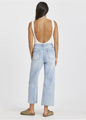 Sisstrevolution Women's Kellyn Cropped Wide Leg Jeans, Stretch Denim
