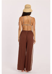 Sisstrevolution Women's Walk the Line Trousers, Cotton Linen Blend