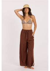 Sisstrevolution Women's Walk the Line Trousers, Cotton Linen Blend