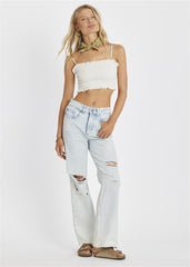 Sisstrevolution Women's Blair High Waist Jeans, 100% Cotton Denim