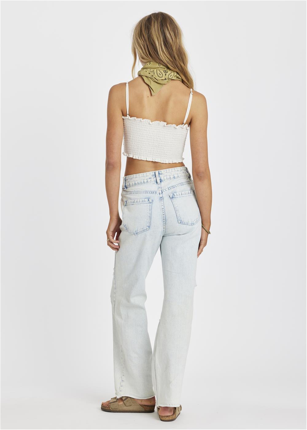 Sisstrevolution Women's Blair High Waist Jeans, 100% Cotton Denim