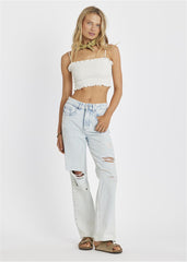 Sisstrevolution Women's Blair High Waist Jeans, 100% Cotton Denim