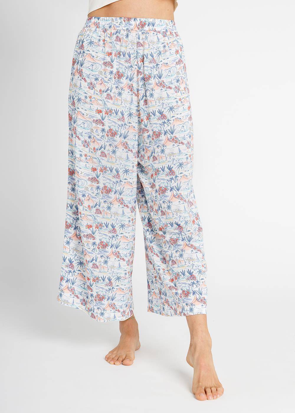 Sisstrevolution Women's Coco Printed Trousers, Lightweight Viscose