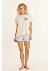 Sisstrevolution Women's Retro Beach Boyfriend T-Shirt, Cotton