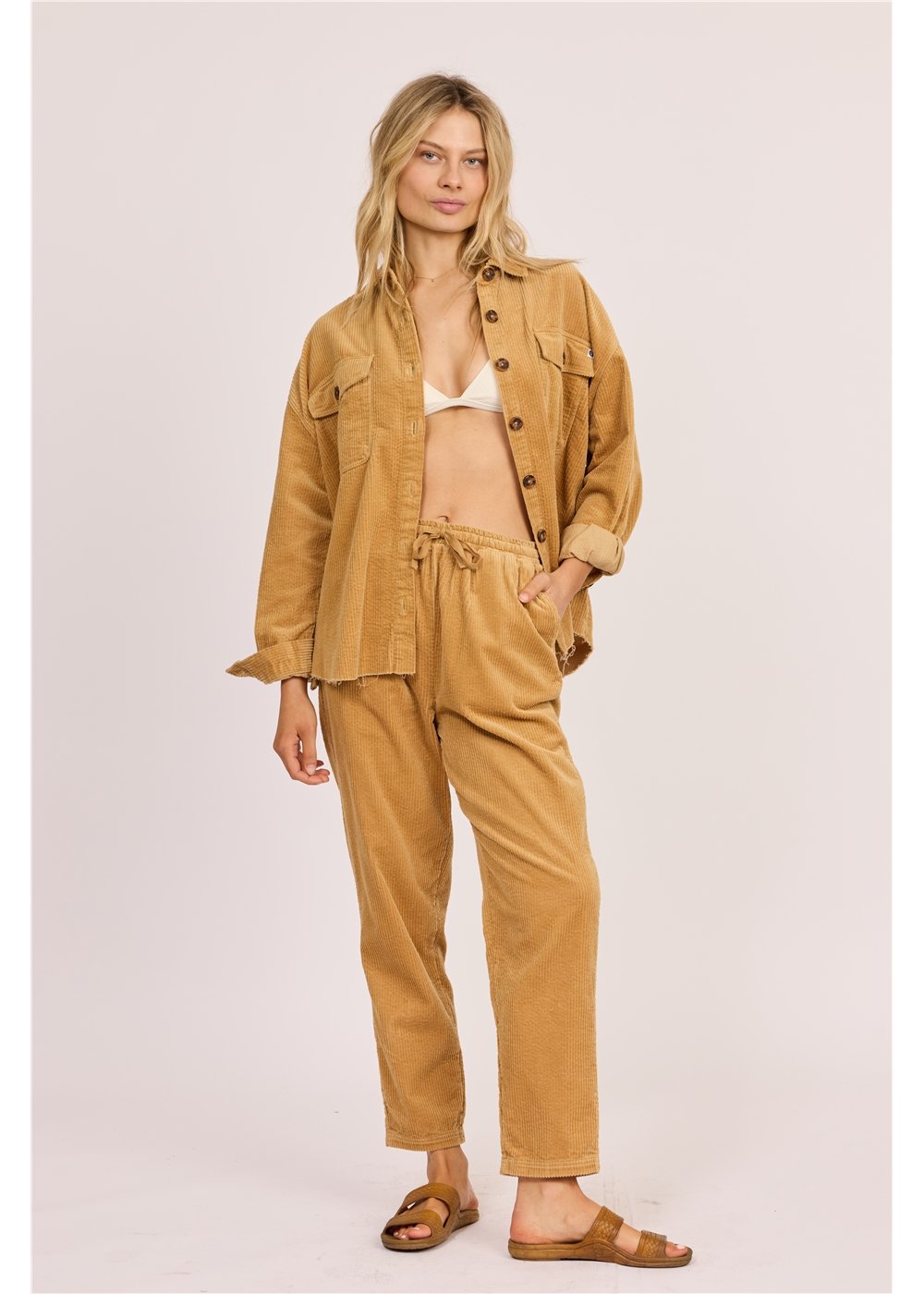 Sisstrevolution Women's After Hours Cord Shacket, 100% Cotton