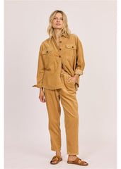 Sisstrevolution Women's After Hours Cord Shacket, 100% Cotton