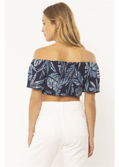 Sisstrevolution Women's Jambi Off-Shoulder Crop Top, 100% Viscose