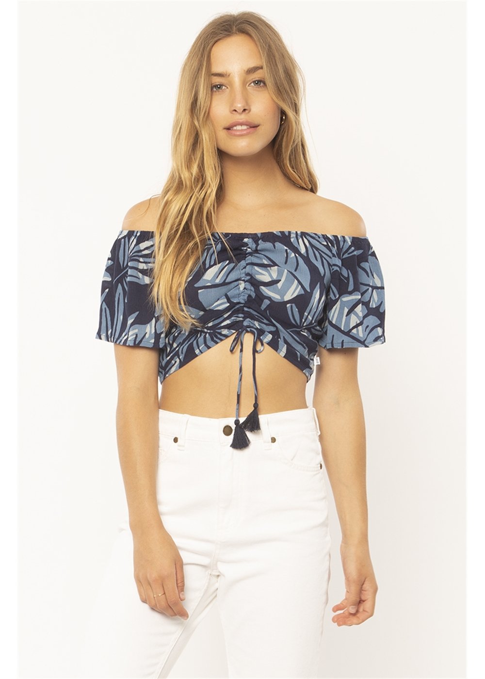 Sisstrevolution Women's Jambi Off-Shoulder Crop Top, 100% Viscose