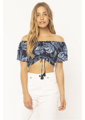 Sisstrevolution Women's Jambi Off-Shoulder Crop Top, 100% Viscose