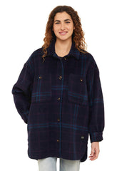 Sisstrevolution Women's Misha Oversized Overshirt, Wool Blend