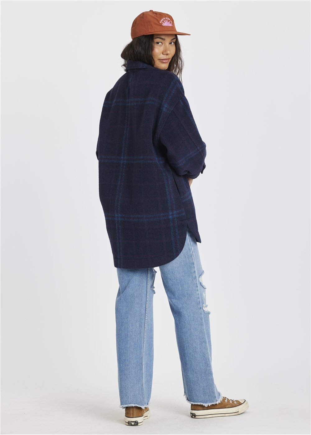 Sisstrevolution Women's Misha Oversized Overshirt, Wool Blend