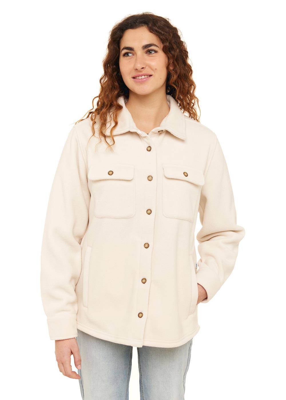 Sisstrevolution Women's Michelle Eco-Zy Fleece Shirt, Recycled Fleece