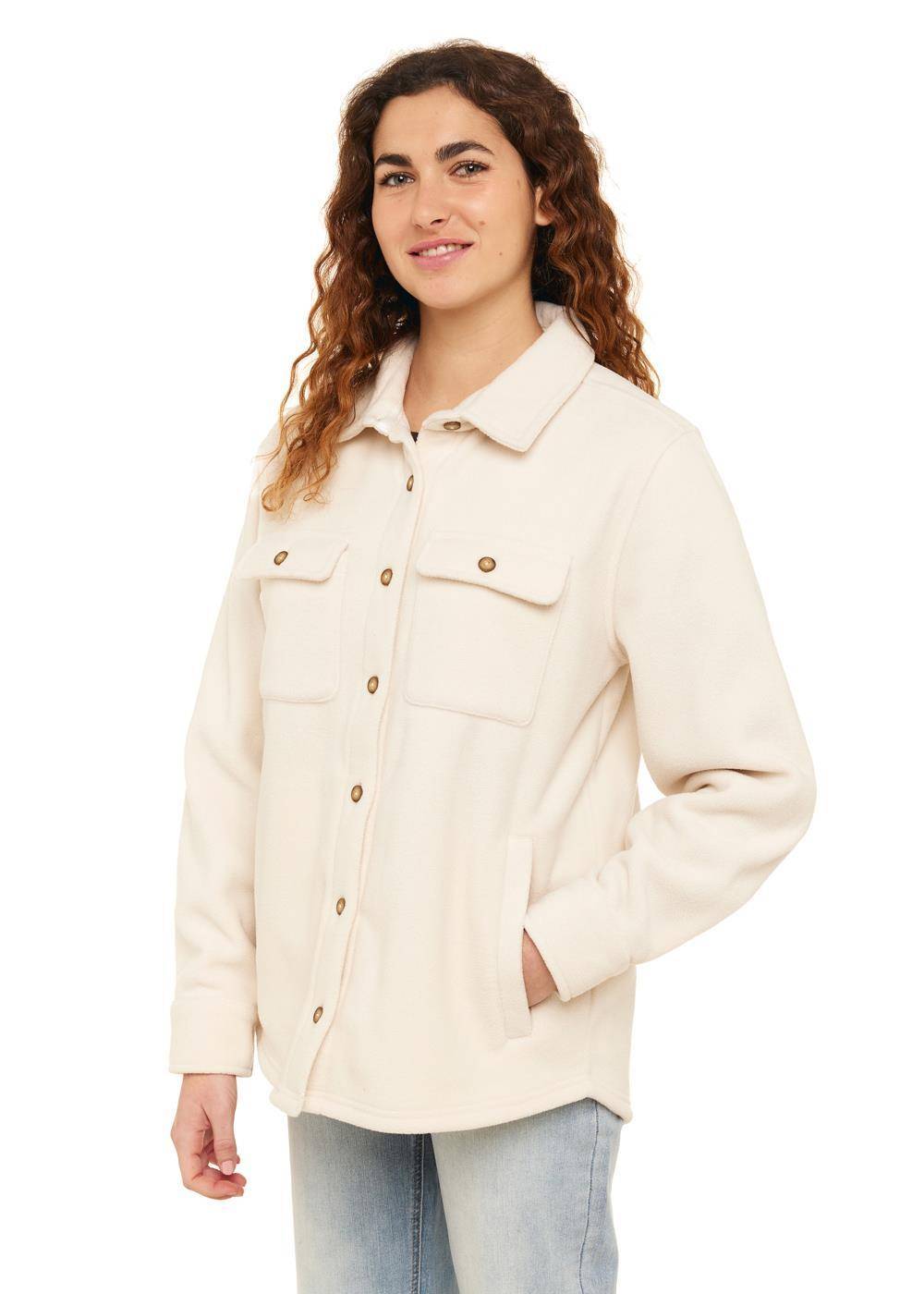 Sisstrevolution Women's Michelle Eco-Zy Fleece Shirt, Recycled Fleece