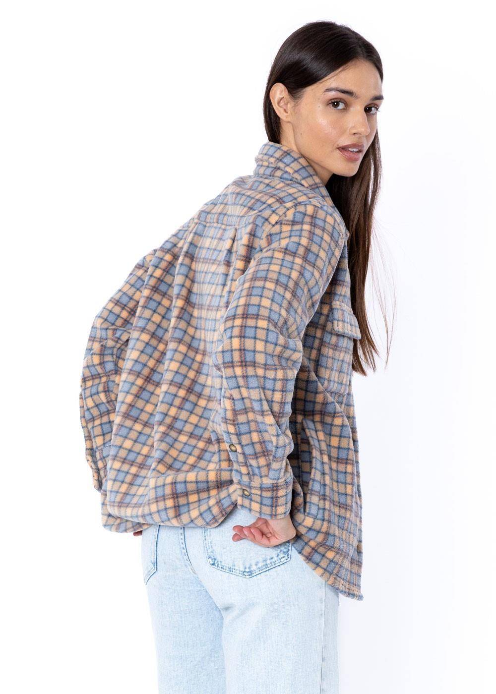 Sisstrevolution Women's Michelle Eco-Zy Fleece Shirt, Recycled Fleece