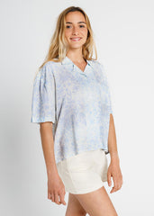 Sisstrevolution Women's Judith Woven Shirt, Short Sleeve Viscose