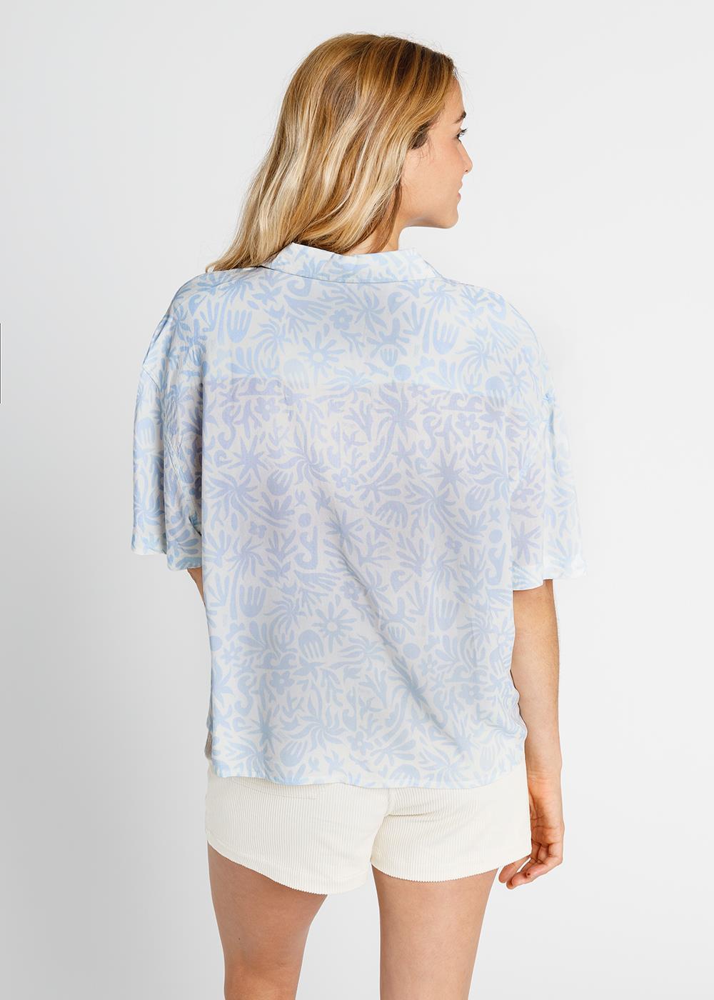 Sisstrevolution Women's Judith Woven Shirt, Short Sleeve Viscose
