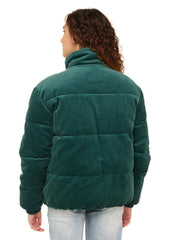 Sisstrevolution Women's Mara Corduroy Puffer Jacket, Polar Lined