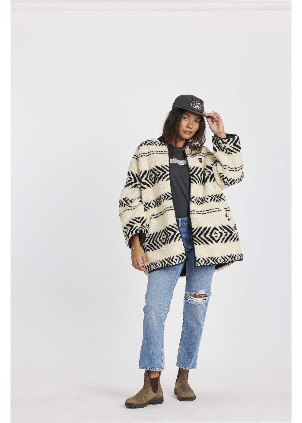 Sisstrevolution Women's Jane Reversible Jacket, Ripstop and Sherpa