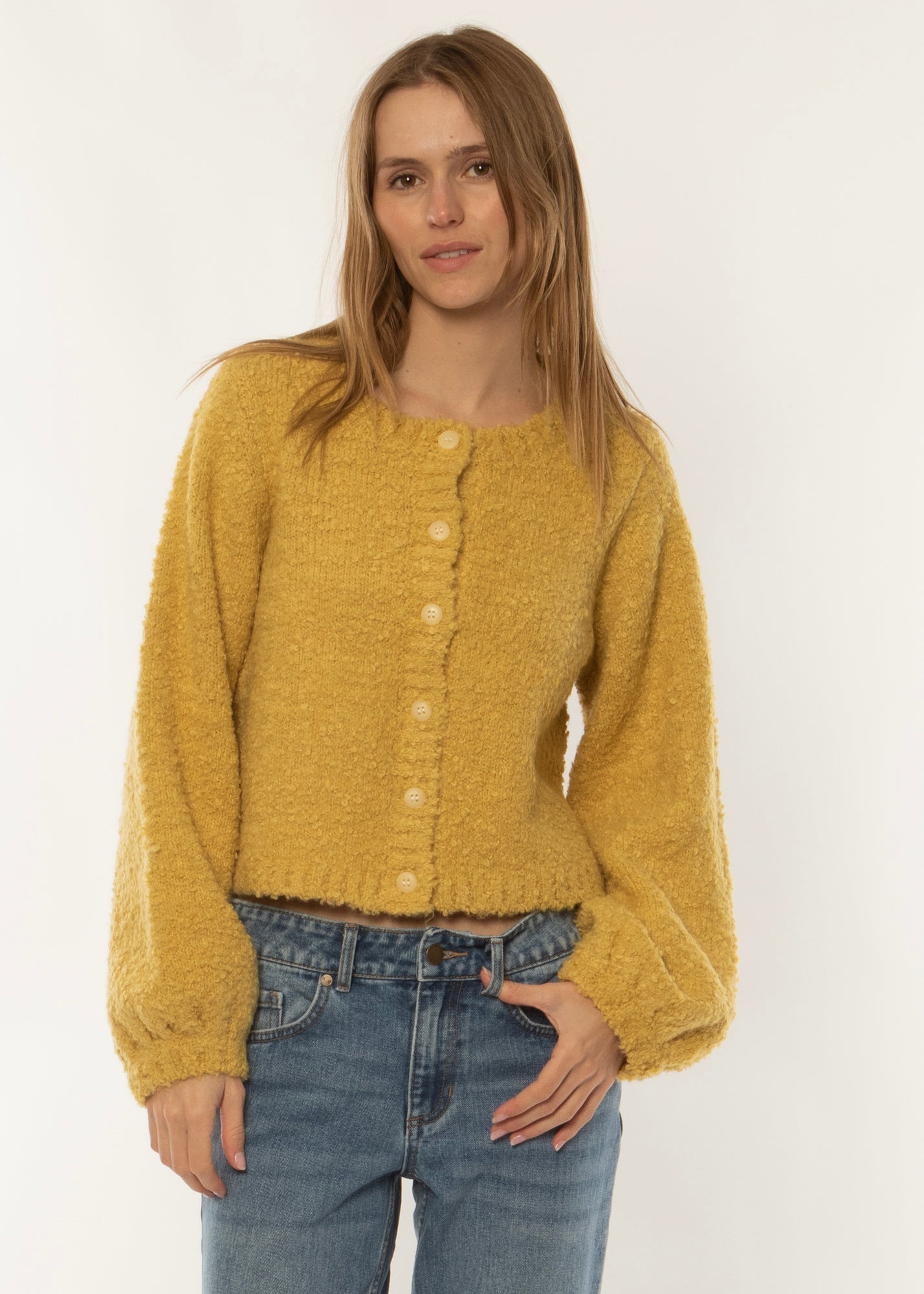 Sisstrevolution Women's Baja Cress Button-Front Jumper, Relaxed Fit