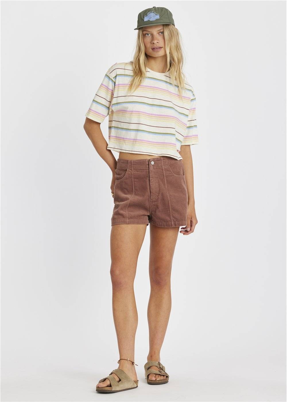 Sisstrevolution Women's Seascape Cropped Knit Top, Striped Cotton