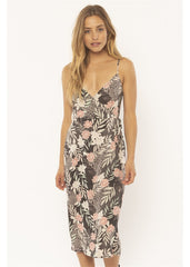 Koeta Tropical Print Wrap Dress - Mid Length