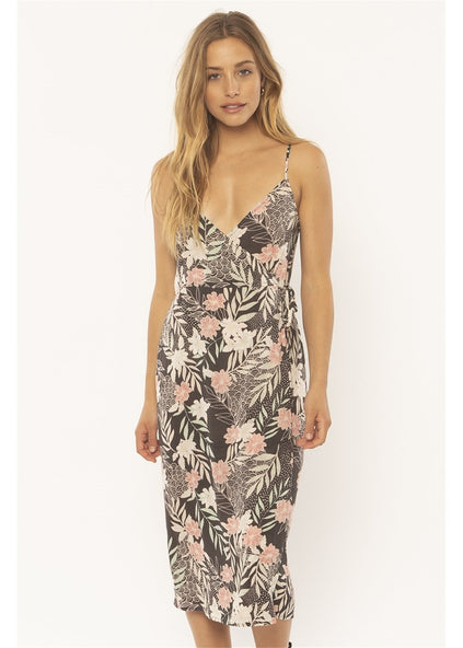 Koeta Tropical Print Wrap Dress - Mid Length