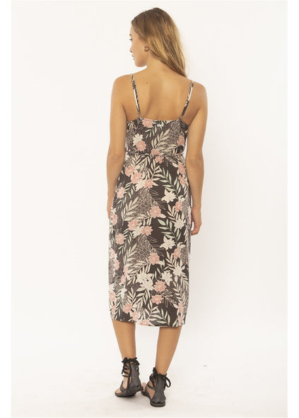 Koeta Tropical Print Wrap Dress - Mid Length