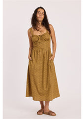 Sunspell Cotton Poplin Midi Dress with Pockets