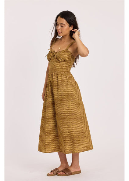 Sunspell Cotton Poplin Midi Dress with Pockets