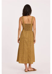 Sunspell Cotton Poplin Midi Dress with Pockets