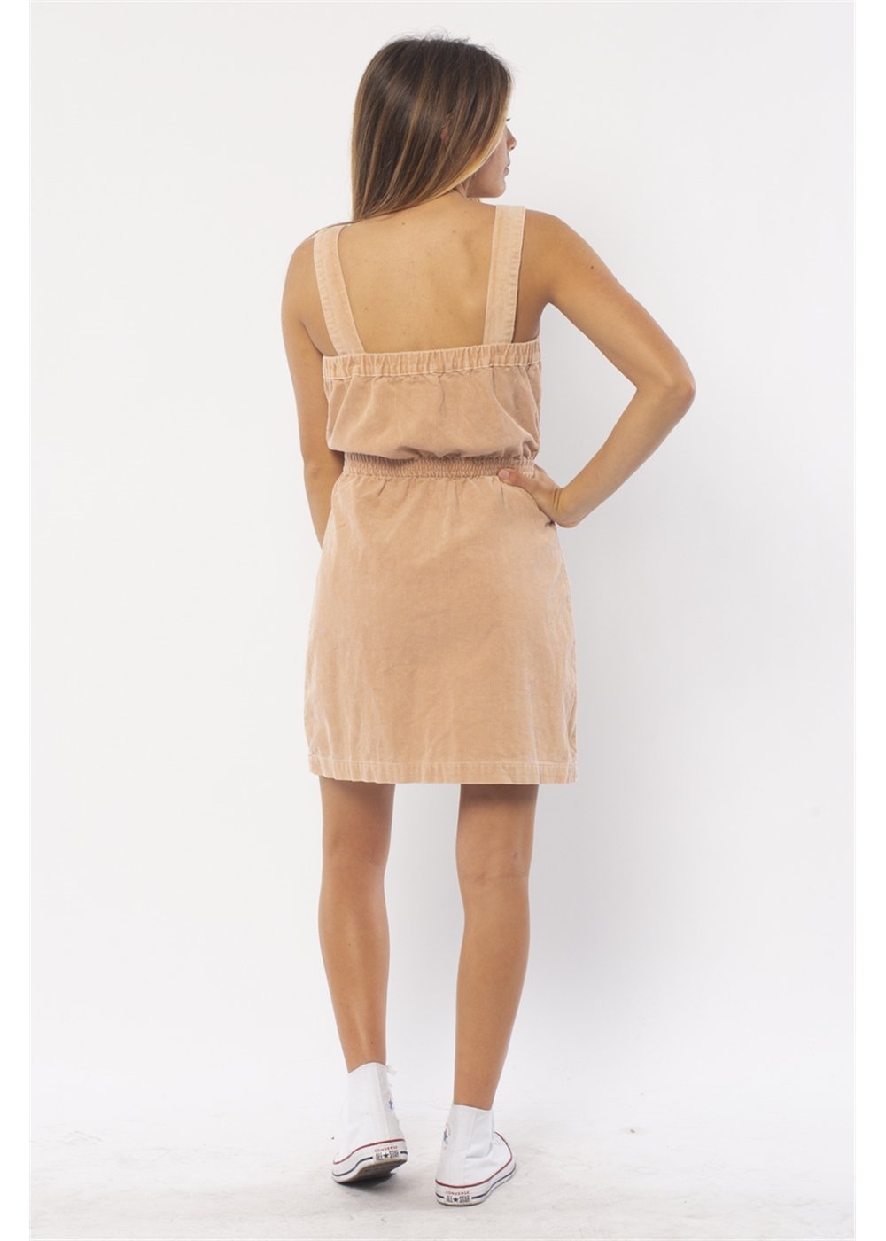 Daisy Fields Corduroy Tank Dress with Patch Pockets