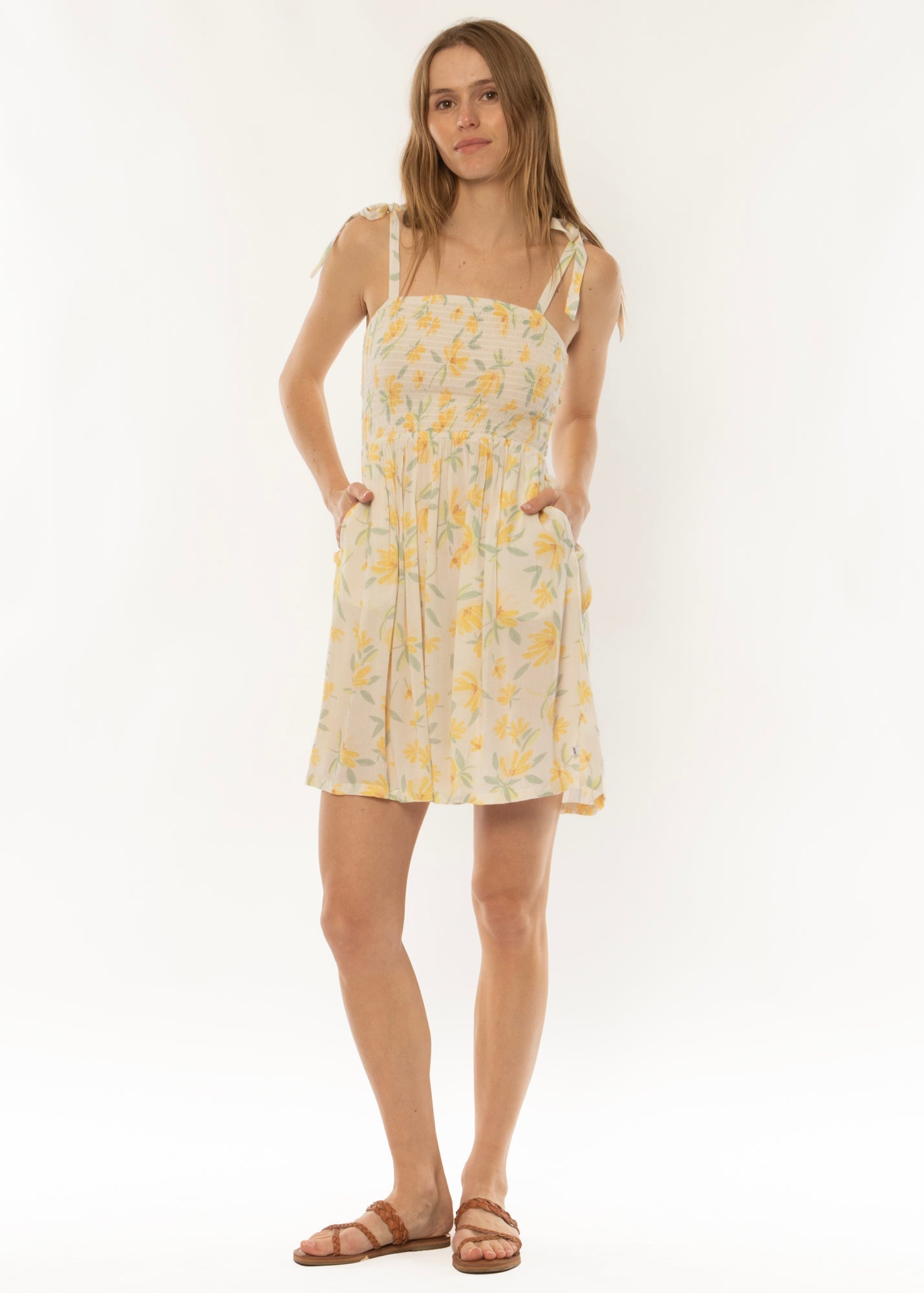 Monte Vista Woven Tank Dress in Sea Salt