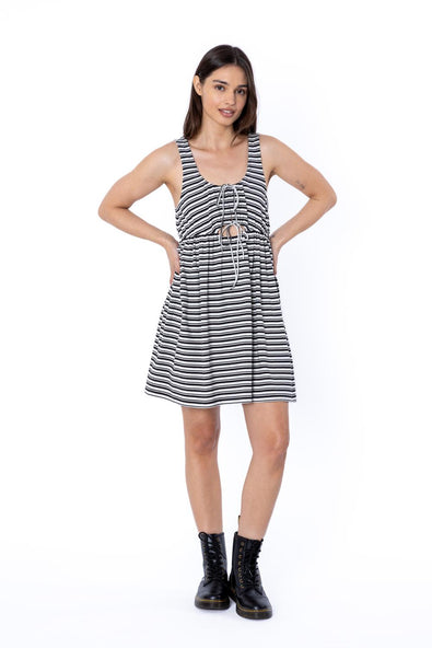 Rincon Point Cotton Knit Tank Dress in Black