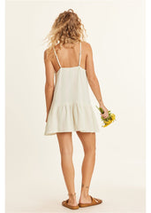 Molokini Cotton Gauze Tank Dress with Tiered Skirt