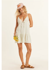 Molokini Cotton Gauze Tank Dress with Tiered Skirt