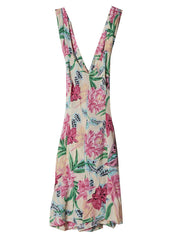 Electric Oasis Tropical Floral Mini Dress