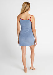 Anais Sponge Fabric Beach Dress with Contrast Binding